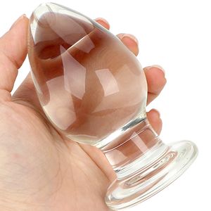 50mm Big Butt Plug Anal Dilator For Women Vaginal Expander Glass Dildos Female Masturbator Sexiga leksaker Män vuxna erotiska produkter