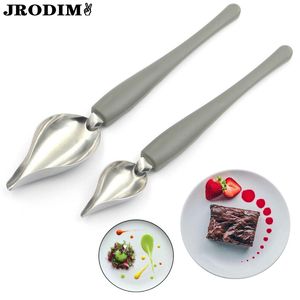 2st Culinary Drawing Spoons Chef Pencil Sauce Målning Spoon Chocolate Cream Cake Decoration Kitchen Accessories 220509