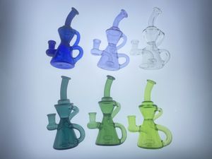 Nya vattenpipa små bakvattenglas bong fabrik direktförsörjning för att acceptera personliga anpassade 14 mm glasoljeriggar färgade