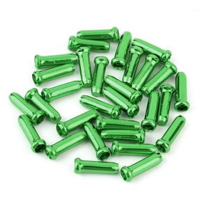 Freni per bici HG-50pcs Freno per bicicletta in alluminio Cambio per cavo interno Punte per cavi Terminali per cavi Colore: verde