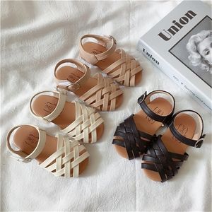 COZULMA Children Summer Shoes 16 Years Girls Princess Dress Toddler Baby Sandals Kids Woven Roman Beach Shoe 2130 220615