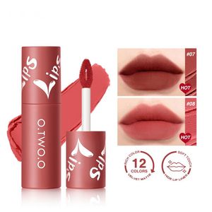 O.TWO.O 12 Colors Lip Gloss Waterproof Long Lasting High Pigment Velvet Matte Lipstick Makeup