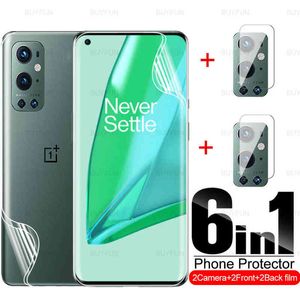 6in1 Hydrogel Film For OnePlus 9 Pro Front Back HD Soft Film For one plus 9 8 7 7T Pro 8T 9R 9pro Camera Lens Protective Film AA220326