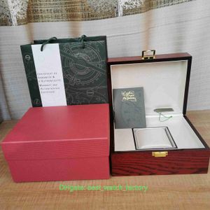 Heißer Verkauf hochwertiger Royal Oak Uhrenboxen Papiere Karte Holz Leder Uhr Original Box Schloss Rote Handtasche 20 mm x 16 mm für 15202 15500 15710 Armbanduhren