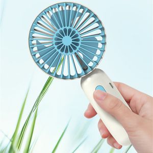 2022 New Portable Rechargeable 3 Speeds USB Mini Mute Hand-held Fan For Summer Office Student Desktop DHL/UPS