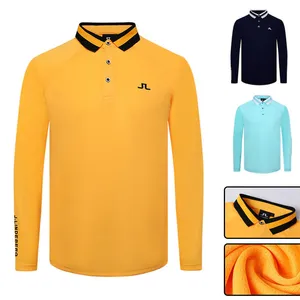 Męski golf golf męski wiosenny wiosenny jesień marka haftowa koszulka lapowa top swobodny szybki suchy koszulka man sportowy koszula