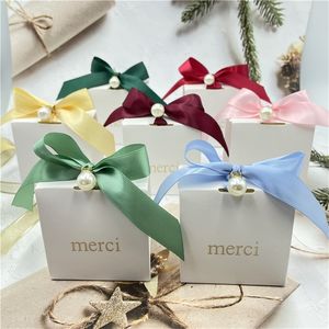 10 Stück weiße Papierbox, kleine Geschenkverpackung, Hochzeitsgeschenke für Gäste, Süßigkeiten, Babyparty, Party, Weihnachten, süß, ES 220427