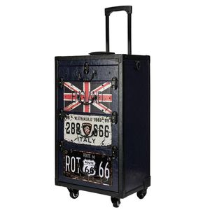 Wholesale trendy luggage for sale - Group buy Suitcases Hairdressing Toolbox Trolley Retro Luggage License Plate Big Beauty Trendy Shop Large Hardcore Storage