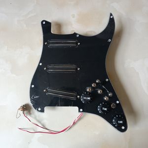 ترقية SSS Guitar Pickguard Black Mini Humbucker Pickups عالية الإخراج DCR 1 مجموعة الأسلاك تسخير