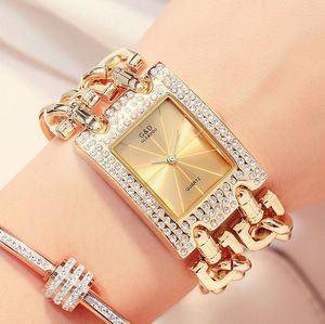 Orologi da polso marchio di moda Ladies Bracciale orologio da donna Luxury Steel Band Watch Rhinestone Quartz Bayan Kol Saati Zegarek DamskiwristWatche