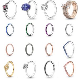 Новый 2022 100% 925 стерлинги с боковыми камнями серебряное кольцо подходит для самостоятельного браслета