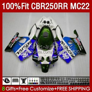 Injection Body For HONDA CBR250 CBR 250RR 250 Blue Repsol RR CC 131No.173 CBR250RR MC22 90 91 92 93 94 95 96 97 98 99 250CC 1990 1991 1992 1993 1996 1997 1998 1999 Fairing