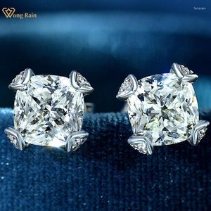 Stud wong deszcz klasyczny 100% 925 srebrne stworzone moissanite kamień ślubu