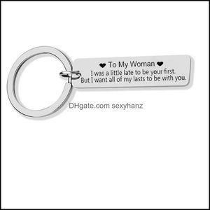 Keychains Fashion Accessories Boyfriend/Girlfriend Keychain I May Not Be Your First Date Kiss Or Love Just Want To You Last Key T Dhfcr