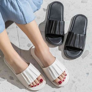 2022 Fashion Slippers Women Home Summer Guests Bath Bathroom PVC Good-looking Non-slip Slipper Indoor Ladies Shoes Hotel Sandals Y220412