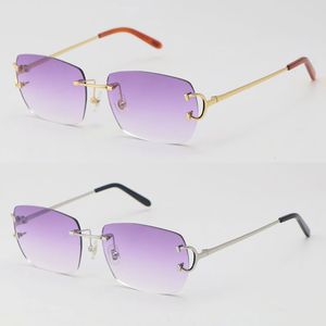 Män designers ram för kvinnor glasögon solglasögon ny modell lins metall rimless mode solglasögon ma wo sun sun