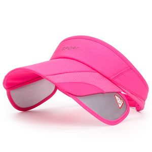 Sommer Männer Frauen Outdoor Sport Druck Sonnenblende Kappe Einstellbar Breite Krempe Strand Sonnenschutz Hut Casual Weibliche Kappe Topless hut