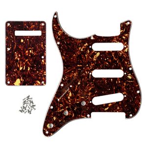 Leworęczne 11 otworów SSS Pickguard Guitar Back Talerz z śrubami do elektrycznych części gitary