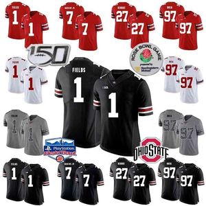 UF CEOC202 OHIO State Buckeyes Football Jerseys 1 Justin Fields 2 Chase Young 7 Dwayne Haskins Jr. 27 Eddie George 97 Nick Bosa Elliott Fiesta Bowl