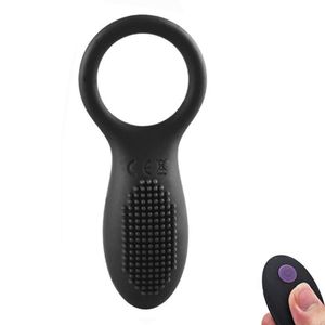 Masculino USB recarregável 10 frequência Atraso de vibração Ejaculação Penis Cock Ring Toys Sexy for Men Extender