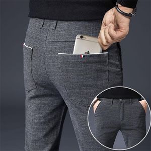 Men's Plaid Pants Mens Four Seasons Business Trousers Clothing Straight Casual Harem 220325