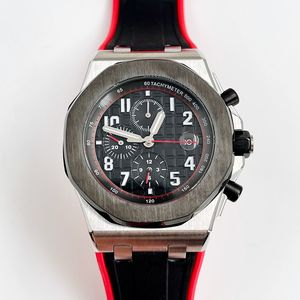 Kwarcowe zegarek na czas zegarki męskie 42 mm miękki gumowy pasek szafirowy wodoodporny Orologio di Lusso