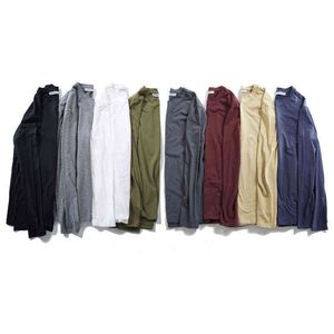Plus Size Men's Solid Color Long Sleeve T-shirt Cotton Loose Casual Tee Man varumärke Bottom Tops 5xl 6xl 7xl 8xl 9xl T220808