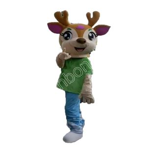 Halloween Deer Mascot Kostymer Högkvalitativ tecknad Mascot Apparel Performance Carnival Vuxen Storlek Händelse Promotional Advertising Clothings