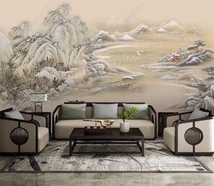 wall decaration 3D Murals Wallpaper coffee shop lounge Painting landscape scenery living room background decoration painting