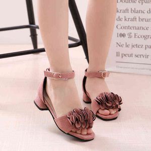 Kids Sandals Shoes Girls Child Flower Sandals Baby Princess Shoes Small Flower Fashion Shoes Girls Open Toe Sandals G220418