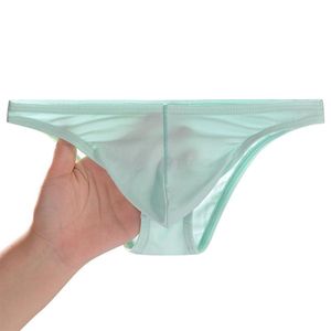 Underbyxor mäns trosor sexiga shorts låg midja bomull underkläder påse andningsbara trosor bikini sensuella underkläder underhåll
