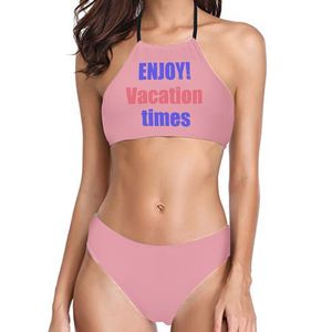 Yaz Bikini Kadınlar İki Parçalı Seksi Mahsul Üst Mayo Bikini Seti Bayan Mayo Plaj Giyim Kadın Yular Bikinis Pushup Yastıklı 220616