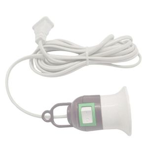 Lamphållare baserar bashållarens nätkabel med Switch Us/EU Plug Hanging Pendant LED Light Fixture Glampe Socket Adapterlamp