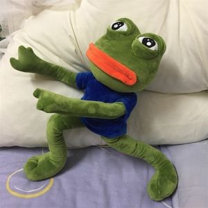 45cm Toy Soft Pilled Pillow Magic Expression Pepe The Sad Frog Animal Plush Doll Birthday Gifts For Kids 220702