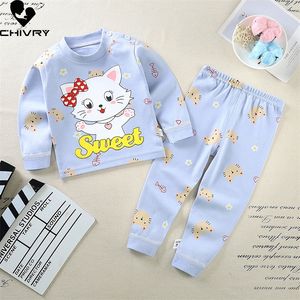 Crianças meninos meninos pijama define tamis de manga longa de desenho animado com calças Criança bebê Spring Spring Autumn Sleeping Roupos 220706