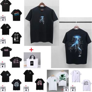 Men shirt Short Sleeve Women high quality Tees Floral Sakura Butterfly Letter Print Round Neck Loose Mens and Womens Couples Brin