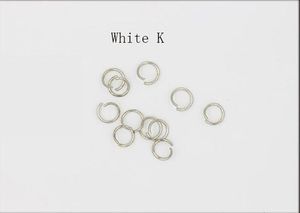 C anéis de salto aberto anéis de chaveiro para brinco de colar de colar de jóias de artesanato diy fazendo descobertas múltiplas tamanhos brancos k