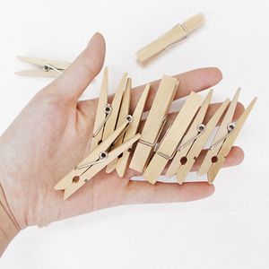 7.2cm Wooden Photo Clothes Socks Bag Clips Racks Hanging Pegs Hangers Clothespins Home Kitchen Office Storage Supplies