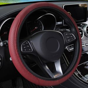 Steering Wheel Covers Car Cover Skidproof Auto Steering- Anti-Slip Universal Embossing Leather Car-stylingSteering