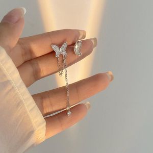 Dangle & Chandelier Fashion Korean Butterfly Tassel Earring For Women Ear Cuffs Cool Jewelry Vintage Chain Earings Party GiftDangle