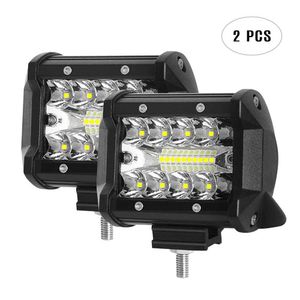 2 pcs carro LED Bar Worklight 60W Offroad Work Light 12V Spot Lâmpada Lâmpada 4x4 LED Trator Lâmpada Lâmpadas Spotlight Truck ATV UTV