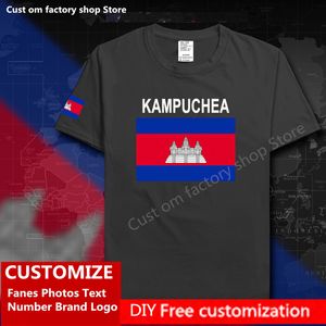 Cambogia KAMPUCHEA T-shirt in cotone Jersey personalizzata Fans Nome fai da te Numero Marca High Street Fashion Hip Hop T-shirt casual allentata 220616