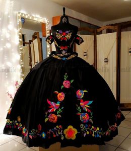 vestidos de 15 anos Quinceanera Dresses Off The Shoulder Charro Embroidery Custom Girl Sweet 16 Made XV Prom Gowns
