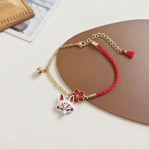 Charme Armbänder Mode Cartoon Für Mädchen Frauen Ästhetische Blume Rote Schnur Armband Weibliche Schöne Tier Armreif SchmuckCharmCharm