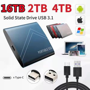 Czytniki karty pamięci 4TB 2TB Zewnętrzny SSD 1TB 500 GB Mobilny stał stały dysk twardy USB 3.1 Portable Drivememory Typc-C