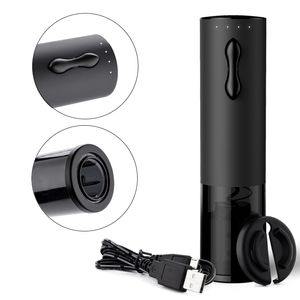 USB Automatic Electric Wine Opener Corkscrew Bottle Kit Light Display Rechargeable With Foil Cutte Y200405