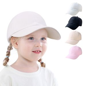 أطفال الأطفال البيسبول قبعة قابلة للتنفس ألوان صلبة طفل طفل رضيع قبعة شاطئ الشمس قبعة واقي من الشمس غير الرسمية القبعات M4176