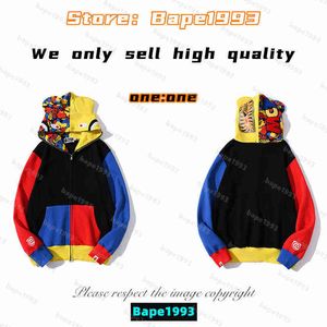 Högkvalitativa apor Mens hoodies Sweatshirt Japan Shark B APE Head Galaxy Spots Luminous Camo Man och kvinnliga par med samma ModelKQXH