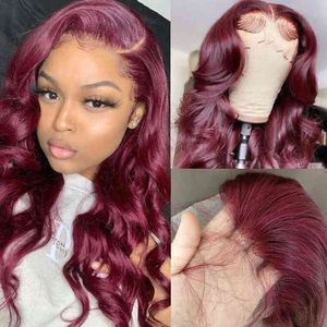 Frontal Wig Human Hair Colored s Glueless Lace Front s Transparent 13x4 Body 220608