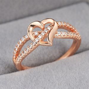 Silver Color Infinity Love Heart Ring for Women Bridal Wedding Engagement Statement Jewelry Cubic Zirconia Stone Elegant Ring
